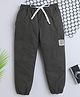 BAATCHEET Cotton Woven Full Length Kindness Is Contagious Patch Detailed Joggers - Olive Green