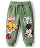 Babyhug Disney Single Jersey Knit Full Length Lounge Pant With Disney Character Graphics - Olive Green