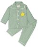 TIPPY TOP Pure Cotton Woven Full Sleeves Striped Coordinating Night Suit Set - Green