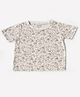 URBANRAC Cotton Knit Christmas Theme Half Sleeves Christmas Doodle Art Printed Tee - White