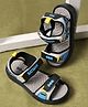 Kidsville DC Comics Featuring Batman Designed Double Velcro Closure Sandals - Black & Grey