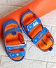 Kidsville Naruto Featuring Character Designed Double Velcro Closure Sandals - Blue & Orange