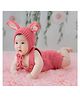 MOMISY Baby Romper with Rabbit Ear Cap Photography Prop Pack of 1 - Pink