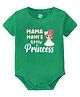 Baby Buzz 100% Cotton Knit Family Theme Half Sleeves Mama Mamis Little Princess Text Printed Onesie - Green