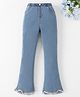Mark & Mia Full Length Washed Flared Jeans - Blue