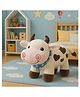BESTIES Standing Trumpet Cow Soft Toy Light Brown - Length 35 cm