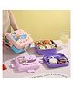 Sanjary Stainless Steel Insulated Double Decker Leakproof Lunchbox with Spoon, Soup Bowl, Dishwasher Safe, for kids  School or Travel color design may vary