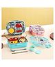 Sanjary 2 Grid Lunchbox for Kids Stainless Steel Leakproof 750ml lunchbox with bowl and spoon color design may vary
