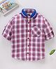 Rikidoos Full Sleeves Checked Shirt - White
