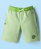 Junior Killer Striped Smiley Patch Detailed Shorts - Lime & White