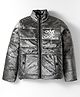 Junior Killer Full Sleeves Typography Printed Quilted Heavy Winter Jacket - Grey