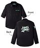 Junior Killer Full Sleeves Typography Back Printed Slim Fit Shirt - Black