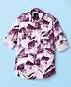 Junior Killer Full Sleeves Abstract Printed Slim Fit Shirt - Wine