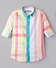 Junior Killer Full Sleeves Striped & Checked Slim Fit Shirt - Multi Colour