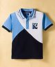 Junior Killer Half Sleeves Colour Blocked Polo Tee - Blue