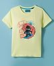 Junior Killer Half Sleeves Typography & Ninja Printed Tee - Yellow