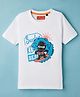 Junior Killer Half Sleeves Typography & Ninja Printed Tee - White