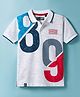 Junior Killer Half Sleeves 89 Number Printed Polo Tee - White
