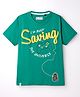 Junior Killer Half Sleeves Saving Text Printed Tee - Green