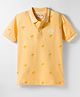 Junior Killer Half Sleeves Trees Printed Polo Tee - Yellow