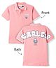 Junior Killer Half Sleeves Dream Fearless Text Printed Polo Tee - Peach