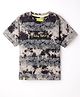 Junior Killer Half Sleeves Leaves Printed Tie Dye Tee - Black