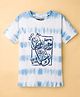 Junior Killer Half Sleeves Skateboard Printed Tie Dye Tee - Blue