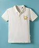 Junior Killer Half Sleeves Ninja Embroidered Polo Tee - Black
