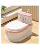 R for Rabbit Little Grownup Pixie Potty Seat with Music Comfortable Potty Training Sidekick Ergonomic Backrest Tissue Storage for Baby Infant & Kids - White & Pink