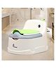 R for Rabbit Tiny Tots Dino Potty Seat for Kids |Comfortable Potty Training with Removable Bowl, Anti-Slip Pads & Ergonomic Design |Suitable for Babies & Toddler - White & Light Green