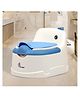 R for Rabbit Tiny Tots Dino Potty Seat for Kids |Comfortable Potty Training with Removable Bowl, Anti-Slip Pads & Ergonomic Design |Suitable for Babies & Toddler - White & Blue