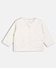 MINI KLUB Cotton Blend Knit Full Sleeves Butterfly Designed Heavy Winter Jacket - White