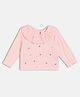 MINI KLUB Cotton Full Sleeves Floral & Schiffli Embroidered Top - Pink