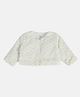MINI KLUB Cotton Knit Full Sleeves Textured Shrug - White
