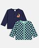 MINI KLUB Cotton Knit Pack Of 2 Full Sleeves Chess Board & Vehicle Printed Jhablas - Blue