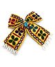 SKD Navratri Theme Kutch Embroidered Hair Clip - Yellow