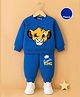 KUCHIPOO Knit Disney The Lion King Featuring Full Sleeves Simba Printed  Sweatshirt & Joggers Set - Blue