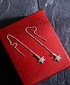 Black Silver 925 Butterfly Charms Sui Dhaaga Earring Silver - 3 g