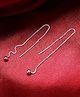 Black Silver 925 Silver Ball Sui Dhaaga Earring - 3 g