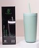 The Bamboo Co Modern Bamboo Drinking Sipper for Adults and Kids with Straw- Green