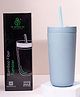 The Bamboo Co Modern Bamboo Drinking Sipper for Adults and Kids with Straw- Blue