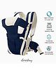 Elementary 4 in 1 Ergonomic Newborn Baby to Toddler Carrier with 4 carry positions, cushioned leg support and breathable fabric for sensitive baby skin (Navy Blue)