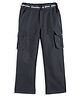 CAVIO Cotton Blend Woven Full Length Solid Cargo Pants With Belt Set - Dark Grey
