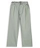 CAVIO Cotton Woven  Solid  Trousers With Belt - Light Green