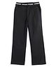 CAVIO Cotton Woven Solid  Trousers With Belt - Black