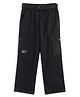 CAVIO Cotton Woven Solid Cargo Pant With Belt - Black