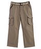 CAVIO Cotton Blend Woven Solid Cargo Pant With Belt - Olive Green