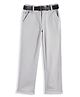CAVIO Cotton Blend Woven  Solid  Trouser With Belt - Grey