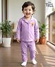 Babyhug Disney Single Jersey Knit Full Sleeves Night Suit With Winnie The Pooh Graphics - Lavender