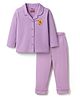 Babyhug Disney Single Jersey Knit Full Sleeves Night Suit With Winnie The Pooh Graphics - Lavender